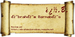 Ábrahám Barnabás névjegykártya