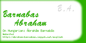 barnabas abraham business card